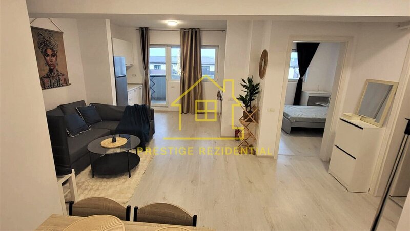 Metrou Berceni, 2 camere Biruintei 81, mobilat, utilat modern, centrala, A/C.